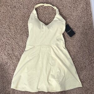Fabletics Elegant Yellow Halter Dress